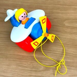 Vintage Fisher-Price Airplane & Pilot